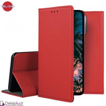 Telone atverčiamas dėklas - raudonas (Huawei Honor X6A)